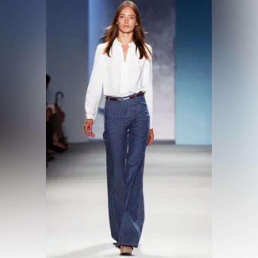 J Brand Jeans High Waisted Wide & Flare Leg Vintage Cotton Twill Pants Size 25